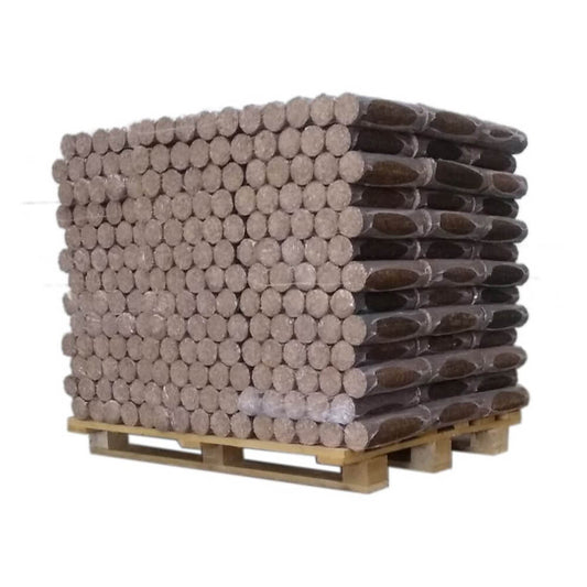 Bûches densifiées 100 % feuillus – Palette de 1 Tonne